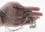 Drape Me - Vintage Signed 'Sarah' Rhodium Plated  'Sarah Coventry' Layered Bib Necklace (VN252)
