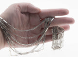 Drape Me - Vintage Signed 'Sarah' Rhodium Plated  'Sarah Coventry' Layered Bib Necklace (VN252)
