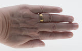 I Will - Vintage 10K Gold Natural Diamond Engraved Wedding Band Ring (VR1081)