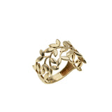 Wisteria -  Vintage 10K Gold Open-Work Foliage Band Ring (VR1083)
