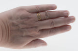 On This Day In 1898 - Victorian English 15K Gold Natural Sapphire & Seed Pearl Carved Gypsy Ring (VICR183)