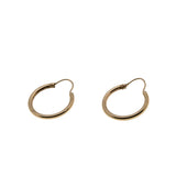 Petite Classics - Vintage 10K Gold Polished Hoop Earrings (VE509)