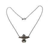 Sparkling Buttercup - Georgian French Sterling Silver Natural Rose-Cut Diamond Necklace (GN008)