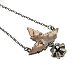 Sparkling Buttercup - Georgian French Sterling Silver Natural Rose-Cut Diamond Necklace (GN008)