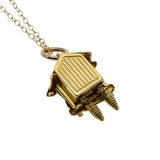 From Times Past - Vintage 14K Gold Mechanical Cuckoo Clock Pendant & 14K GF Chain (VP287)