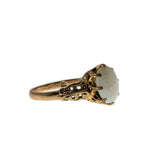 Light Show - Victorian Scottish 9K Rose Gold Natural Opal Filigree Coronet Ring (VICR155)