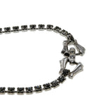 Sparkling Cascade - Vintage Rhodium Plated Crystal Rhinestone Necklace (VN253)