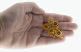 Roses Of Gold - Vintage Gold Plated Rose Bouquet Brooch (VBR333)
