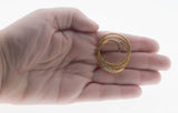 Sparkling Swirls - Vintage Gold Plated Crystal Rhinestone Brooch (VBR334)