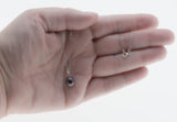 Sparrow's Treasure - Vintage 18K White Gold Cultured Black Pearl Pendant & Chain (VP288)
