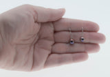 Sparrow's Treasure - Vintage 14K Gold Genuine Cultured Black Pearl Dangly Earrings (VE510)