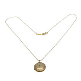 Starstruck - Vintage 10K Gold Natural Diamond Engraved Locket Pendant & 14K Gold Fill Chain (VP289)