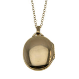 Starstruck - Vintage 10K Gold Natural Diamond Engraved Locket Pendant & 14K Gold Fill Chain (VP289)
