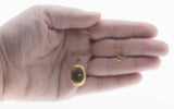 Starstruck - Vintage 10K Gold Natural Diamond Engraved Locket Pendant & 14K Gold Fill Chain (VP289)