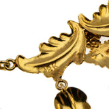 South Dakota Treasure - Vintage 10K/12K/14K 'Black Hills Gold' Grape Vine Necklace & Earring Set (VN173)