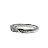 Timeless - Vintage 10K White Gold Natural Diamond Wedding Band Ring (VR1091)