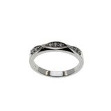 Timeless - Vintage 10K White Gold Natural Diamond Wedding Band Ring (VR1091)