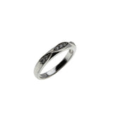 Timeless - Vintage 10K White Gold Natural Diamond Wedding Band Ring (VR1091)
