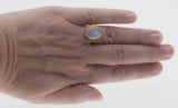 Blue Moon - Vintage English 9K Gold Ceylon Moonstone Solitaire Ring (VR862)