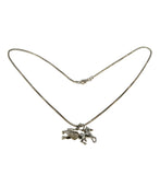 Giddy Up! - Vintage Sterling Silver Horse & Saddle Charm Pendant & Chain (VP292)