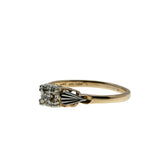 Be Mine - Vintage 18K/14K Yellow & White Gold Natural Diamond Engagement Ring (VR1093)