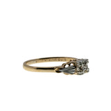 Be Mine - Vintage 18K/14K Yellow & White Gold Natural Diamond Engagement Ring (VR1093)