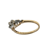 Be Mine - Vintage 18K/14K Yellow & White Gold Natural Diamond Engagement Ring (VR1093)