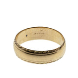 Starlight - Vintage 10K Gold 'Star-Set' Natural Diamond Gypsy Wedding Band Ring (VR1094)