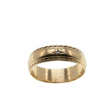 Starlight - Vintage 10K Gold 'Star-Set' Natural Diamond Gypsy Wedding Band Ring (VR1094)