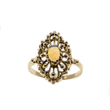 Victorian Revival - Vintage 10K Gold Australian Opal Marquise Ornate Ring (VR864)
