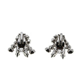 Crystal Elegance - Vintage Signed 'SHERMAN' Rhodium Plated Austrian Swarovski Crystal Clip-On Earrings (VE513)