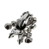 Crystal Elegance - Vintage Signed 'SHERMAN' Rhodium Plated Austrian Swarovski Crystal Clip-On Earrings (VE513)