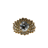 Vintage Brilliance - Vintage Gold Plated Cubic Zirconia & Crystal Rhinestone Ring (VR1098)