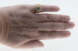 Vintage Brilliance - Vintage Gold Plated Cubic Zirconia & Crystal Rhinestone Ring (VR1098)