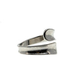 Sleek & Silvery - Estate Silver Plated Bypass Style Ring (ER311)