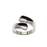 Sleek & Silvery - Estate Silver Plated Bypass Style Ring (ER311)