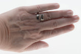 Sleek & Silvery - Estate Silver Plated Bypass Style Ring (ER311)