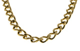 Substantial & Golden - Vintage Retro Gold Plated Heavy Curb Chain Necklace (VN256)