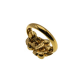 Avon Calling - Vintage Signed 'Avon' Gold Plated Simulated Pearl & Crystal Rhinestone Cluster Ring (VR1101)
