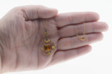 Warm Summer Days - Edwardian 'Art Nouveau' Gold Fill Glass Topaz Pendant & 14K Gold Fill Chain (EDP034)