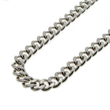 Silvery Adornment - Estate Sterling Silver Heavy Curb Chain Necklace (EN026)