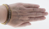 Tantalizing - Estate Signed 'Heidi Daus' Bronzed Crystal Rhinestone Bangle Bracelet (EB028)