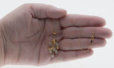 Grape-Vine - Vintage Gold Plated Synthetic Opal & Crystal Rhinestone Pendant & 14K Gold Fill Chain (VP299)