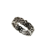 A Celt's Tradition - Vintage Scottish Sterling Silver Celtic Knot Open-Work Ring (VR1104)