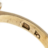 Texture & Colour - Vintage Brutalist 10K Tri Gold Ring (VR867)