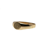 Petite Chevalière - Vintage 10K Gold Blanc Signet Ring (VR868)