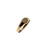 Petite Chevalière - Vintage 10K Gold Blanc Signet Ring (VR868)