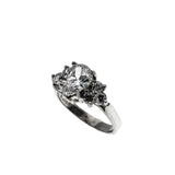 Water Drops - Vintage Sterling Silver Pear Shaped Cubic Zirconia Ring (VR1107)