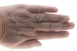 Water Drops - Vintage Sterling Silver Pear Shaped Cubic Zirconia Ring (VR1107)