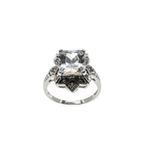 Fit For A Princess - Vintage Sterling Silver Princess Cut Cubic Zirconia Ring (VR1108)